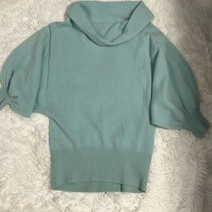 Anthropologie Cashmere Collection Mint Green Sweater Size Medium.